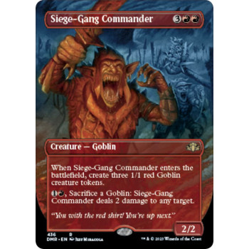 Siege-Gang Commander (Borderless) - Dominaria Remastered (DMR)