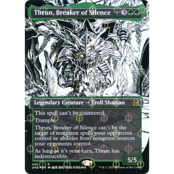 Thrun, Breaker of Silence (Borderless) (Step-and-Compleat Foil) - Phyrexia: All Will Be One (ONE)