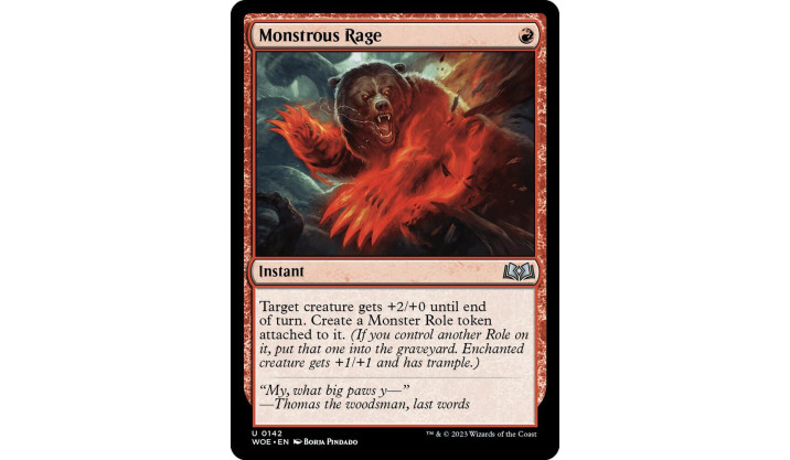 Monstrous Rage - Wilds of Eldraine (WOE)