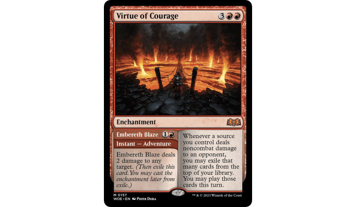 Virtue of Courage - Wilds of Eldraine (WOE)