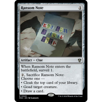 Ransom Note (0048) - Commander: Murders at Karlov Manor (MKC)