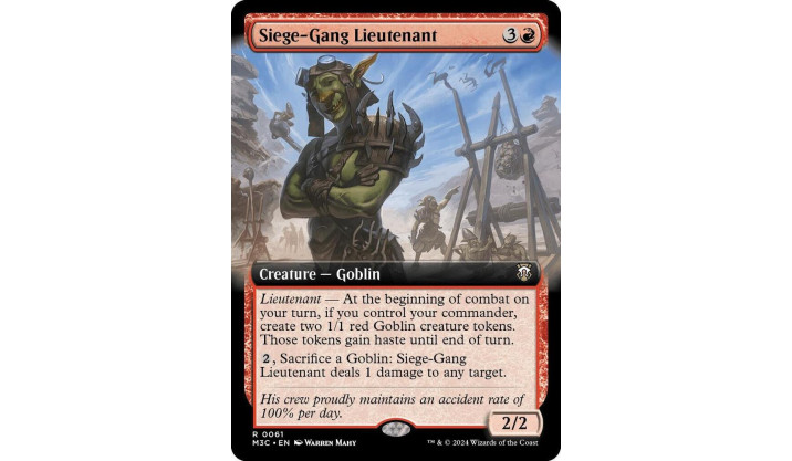 Siege-Gang Lieutenant (Extended Art) - Commander: Modern Horizons 3 (M3C)