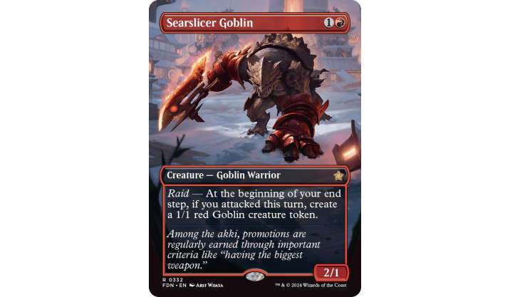 Searslicer Goblin (Borderless) - Foundations (FDN)